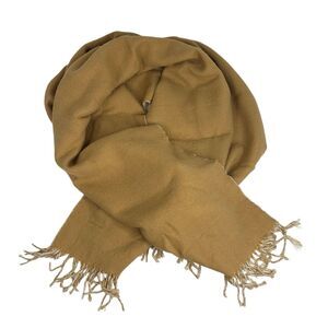 Preston & York Women’s Tan Blanket Scarf With Fringe Tassles Wrap Shawl 67”x29”